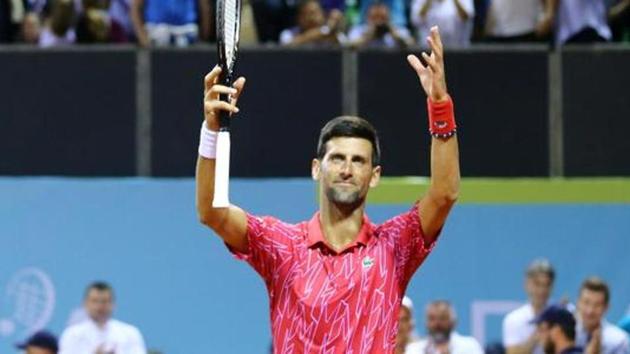 Novak Djokovic celebrates after his match against Croatia's Borna Coric REUTERS/Antonio Bronic(REUTERS)