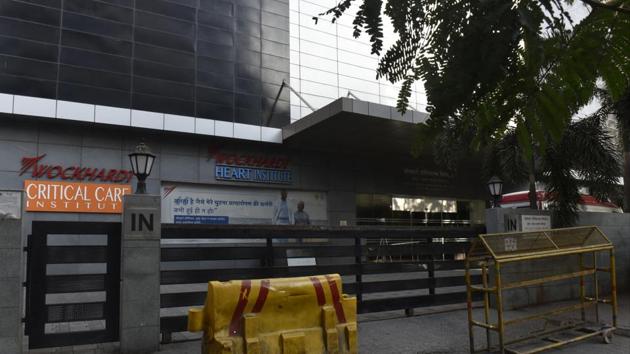 Wockhardt Hospital was declared a containment zone in April.(HT File)