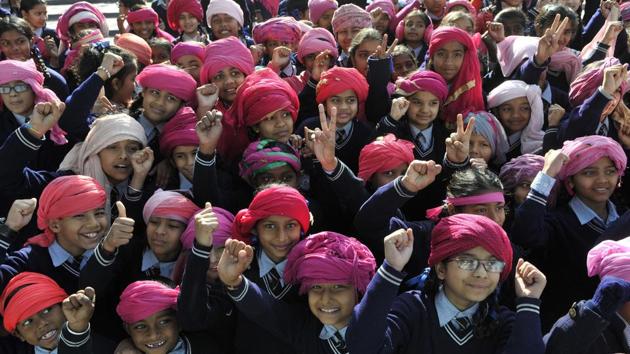 Masks made of Sikh turbans will be distributed among students of civic schools. (representational image)(HT Photo)