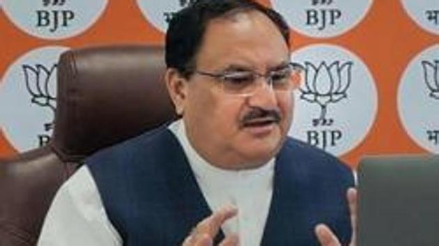 BJP National President JP Nadda interacts with retired bureaucrats and armed force personnel via video conferencing, in New Delhi, Friday, April 24, 2020. (PTI Photo) (PTI24-04-2020_000162B) (PTI File Photo) BJP National President JP Nadda interacts with retired bureaucrats and armed force personnel via video conferencing, in New Delhi, Friday, April 24, 2020. (PTI Photo) (PTI24-04-2020_000162B) (PTI File Photo)