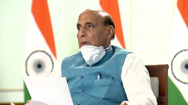 Defence Minister Rajnath Singh arrived in Russia on Monday with a high-level delegation to participate in the Victory Day parade on June 24.(ANI) Defence Minister Rajnath Singh arrived in Russia on Monday with a high-level delegation to participate in the Victory Day parade on June 24.(ANI)