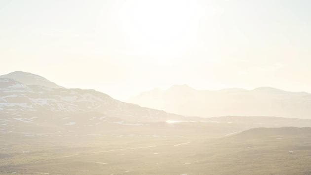 People are seen hiking along a new northern side trail of the Saana fell at the border area between Finland and Norway, in Enonteki', northern Finland, in the night between Sunday and early Monday June 22, 2020. Sunday June 21 marked the summer solstice in the northern hemisphere, as in the northernmost parts of Finland the midnight sun does not set below the horizon. (Otto Ponto/Lehtikuva via AP) People are seen hiking along a new northern side trail of the Saana fell at the border area between Finland and Norway, in Enonteki', northern Finland, in the night between Sunday and early Monday June 22, 2020. Sunday June 21 marked the summer solstice in the northern hemisphere, as in the northernmost parts of Finland the midnight sun does not set below the horizon. (Otto Ponto/Lehtikuva via AP)