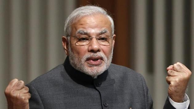 File photo: Prime Minister Narendra Modi has been rooting for the need to make India ‘self reliant’ by investing in indigenous products and push country’s ‘Make in India’ cause.(REUTERS)