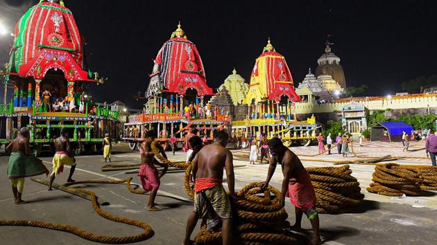 Authorities will be performing the Covid-19 test for the participants as the temple administration is taking care of the rituals.(PTI)