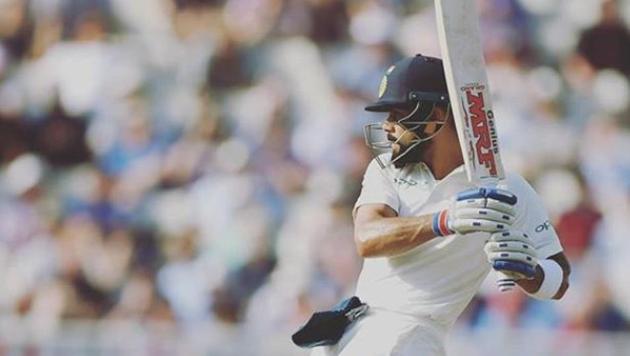Virat Kohli plays a shot in Test cricket.(Instagram/Virat Kohli)