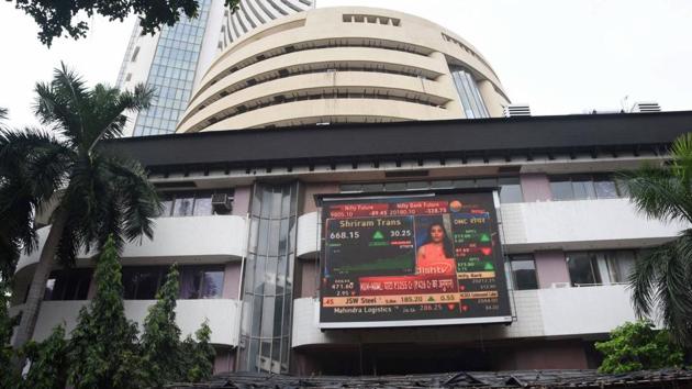 Stock prices displayed on a digital screen at the facade of the Bombay Stock Exchange (BSE) building, in Mumbai. (PTI) Stock prices displayed on a digital screen at the facade of the Bombay Stock Exchange (BSE) building, in Mumbai. (PTI)
