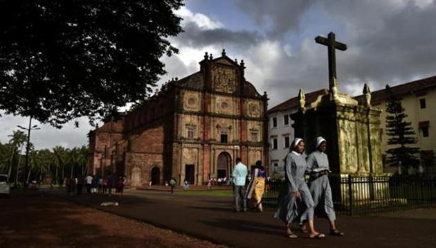 Churches in Goa have still not opened even though places of worship were allowed to reopen from June 8 after the lockdown. (HT FILE PHOTO) Churches in Goa have still not opened even though places of worship were allowed to reopen from June 8 after the lockdown. (HT FILE PHOTO)