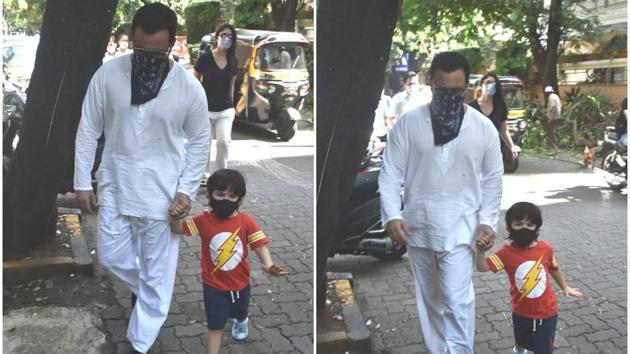 Kareena Kapoor, Saif Ali Khan and their son Taimur were spotted in Bandra on Thursday.