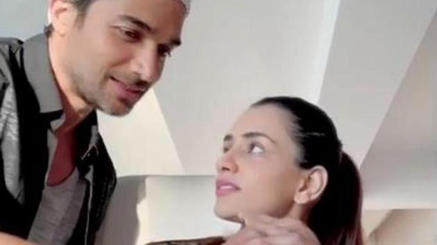 Smriti and Gautam in a still from their latest video.