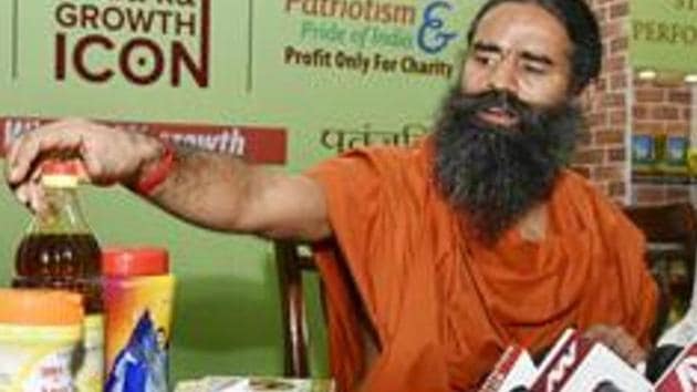 Yoga Guru Baba Ramdev had launched Coronil on Tuesday and claimed it had 100% record of curing coronavirus cases.(HT Photo)