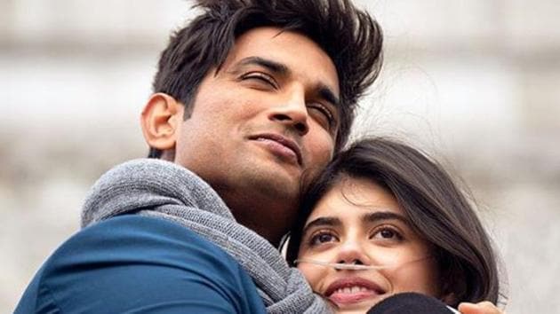 Sushant Singh Rajput and Sanjana Sanghi in a poster for Dil Bechara.