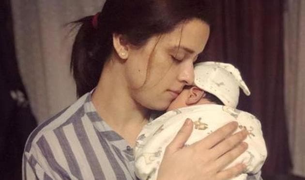 Ekta Kaul holds her son Ved lovingly in her arms. Ekta Kaul holds her son Ved lovingly in her arms.