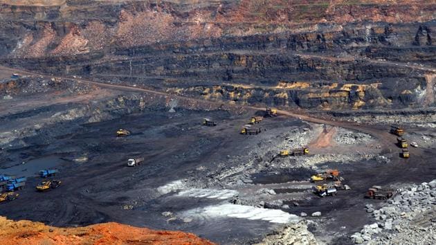 Open cast coal mines at Jharia in Dhanbad.(Representative Photo/HT)