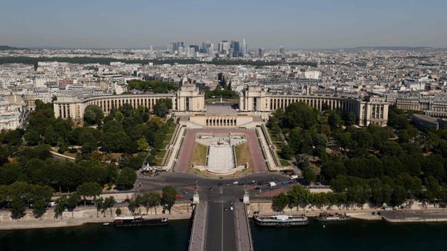 A view of the Trocadero pictured from the Eiffel Tower during its partial reopening on June 25. According to the Worldometers tracker, France has reported a total of 161,348 COVID-19 cases, with 29,752 deaths as of June 25. (Thomas Samson/ AFP)