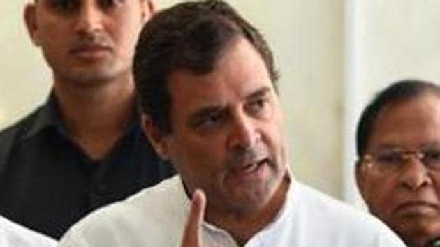 The Congress party, led by its former president Rahul Gandhi, has been taking jibes at the Centre since the June 15 violent face-off between Indian and Chinese troops in Galwan Valley (Mohd Zakir/HT PHOTO) The Congress party, led by its former president Rahul Gandhi, has been taking jibes at the Centre since the June 15 violent face-off between Indian and Chinese troops in Galwan Valley (Mohd Zakir/HT PHOTO)