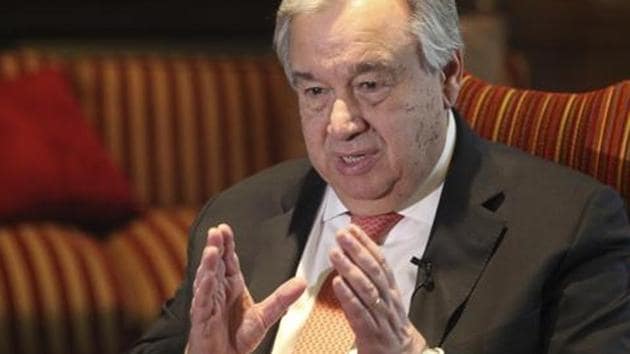 UN Secretary-General Antonio Guterres stressed on the need to re-imagine the way nations cooperate.(AP File Photo) UN Secretary-General Antonio Guterres stressed on the need to re-imagine the way nations cooperate.(AP File Photo)