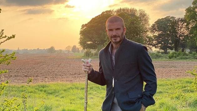 Beckham photographed at his country home in Cotswold.(@davidbeckham/Instagram)
