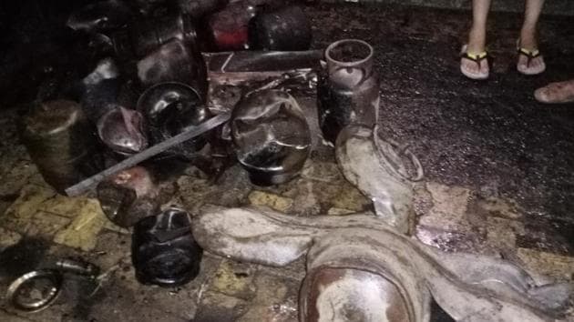 The place in Kothrud where the incident was reported. According to fire brigade officials, no casualties were reported in the incident. (HT PHOTO) The place in Kothrud where the incident was reported. According to fire brigade officials, no casualties were reported in the incident. (HT PHOTO)