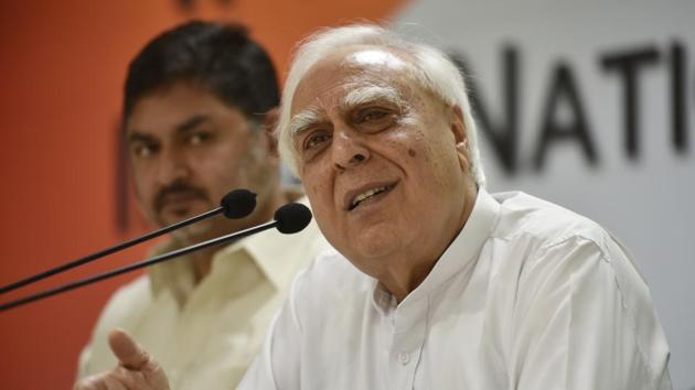 Senior Congress leader Kapil Sibal has dared PM Modi to condemn the Chinese intrusion in Ladakh. (Raj K Raj/HT PHOTO) Senior Congress leader Kapil Sibal has dared PM Modi to condemn the Chinese intrusion in Ladakh. (Raj K Raj/HT PHOTO)