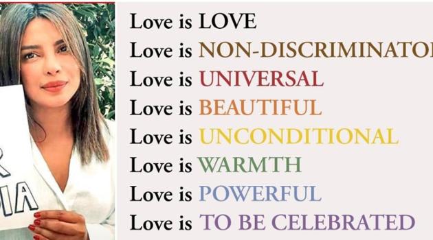 Priyanka Chopra posted a note on love on Instagram.