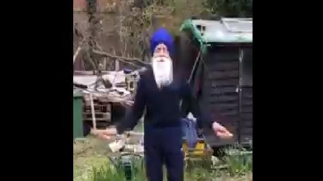 Rajinder Singh, 73, from Harlington in west London, began filming exercise videos earlier this year, bringing together over 250,000 viewers on YouTube, encouraging people to remain active and fundraising over 12,000 pounds for NHS charities.(Twitter)