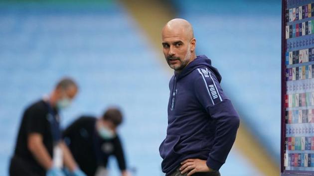 Soccer Football - Premier League - Manchester City v Arsenal - Etihad Stadium, Manchester, Britain - June 17, 2020 Manchester City manager Pep Guardiola during the warm up before the match(REUTERS)
