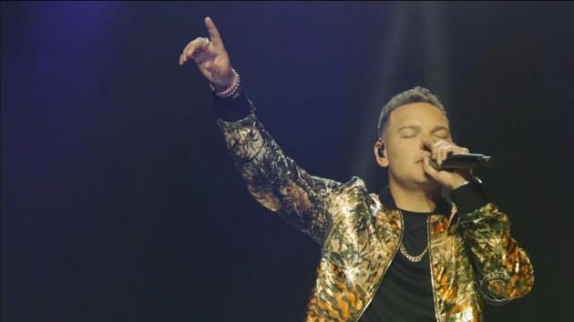 In this video grab issued Sunday, June 28, 2020, by BET, Kane Brown performs during the BET Awards. (AP)
