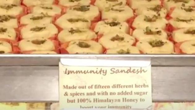 The sandesh will boost the immune system as a whole but it is not a Covid-19 antidote, an official said.(ANI Photo) The sandesh will boost the immune system as a whole but it is not a Covid-19 antidote, an official said.(ANI Photo)
