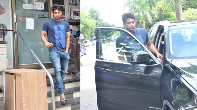 Bigg Boss 13 winner Sidharth Shukla stepped out for some necessary tasks at hand. He was spotted by the paparazzi in Versova. (Varinder Chawla)