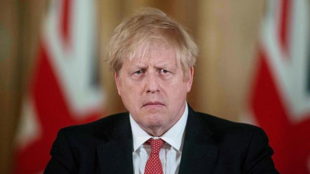 British Prime Minister Boris Johnson attends a news conference on the ongoing situation with the coronavirus disease in London, Britain.(Reuters File Photo)