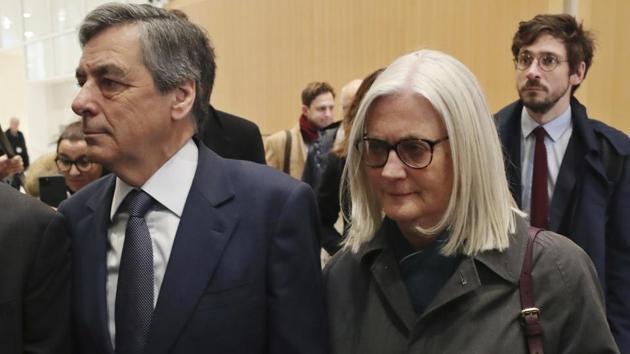 France's former Prime Minister Francois Fillon, left, and his wife Penelope, arrive at the Paris courthouse, in Paris. (AP photo) France's former Prime Minister Francois Fillon, left, and his wife Penelope, arrive at the Paris courthouse, in Paris. (AP photo)