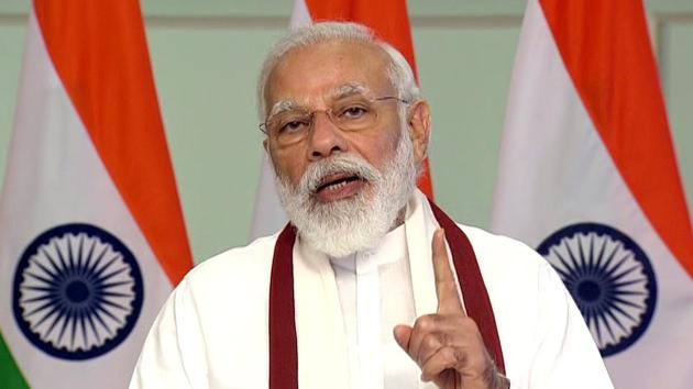 The PMO’s tweet came shortly after the government announced that it was banning 59 mobile phone apps linked to China that it said were prejudicial to India’s sovereignty, defence, security and public order.(ANI) The PMO’s tweet came shortly after the government announced that it was banning 59 mobile phone apps linked to China that it said were prejudicial to India’s sovereignty, defence, security and public order.(ANI)