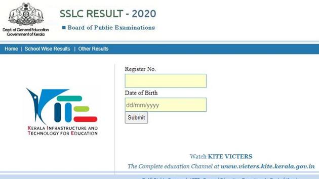 Kerala Board SSLC Result 2020.(Screengrab)