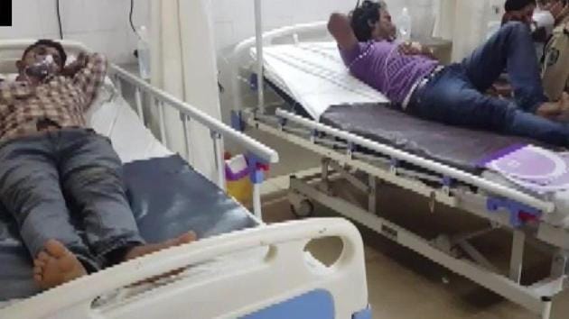 People affectd from the gas leak being treated in a hospital. (ANI) People affectd from the gas leak being treated in a hospital. (ANI)