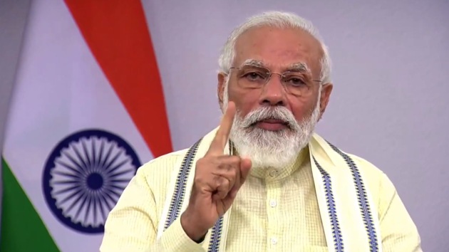 Prime Minister Narendra Modi during his address to the nation.(Screen grab)