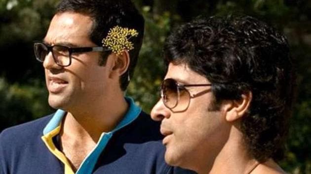 Abhay Deol and Farhan Akhtar in a still from Zindagi Na Milegi Dobara.