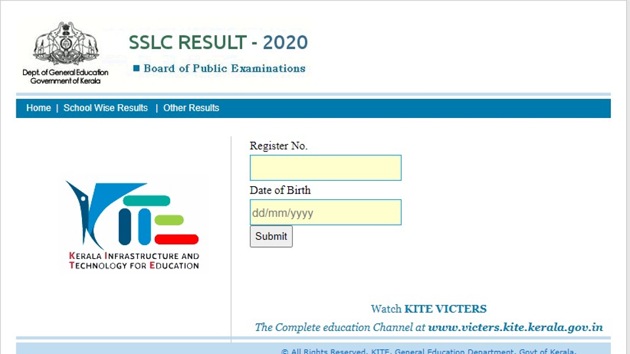 Kerala SSLC 10th result 2020 live updates