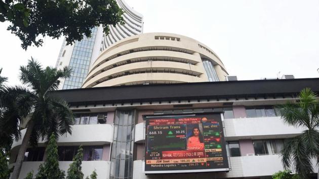 The Bombay Stock Exchange building in Mumbai.(PTI)