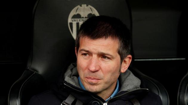 File photo of Valencia coach Albert Celades before the match. (REUTERS) File photo of Valencia coach Albert Celades before the match. (REUTERS)