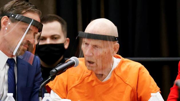 Former police officer Joseph James DeAngelo Jr. speaks during a hearing on crimes attributed to the Golden State Killer at the Sacramento County courtroom, in Sacramento, California, US.(REUTERS)