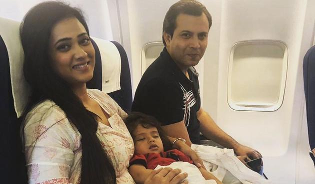 Shweta Tiwari and Abhinav Kohli with their son Reyansh.