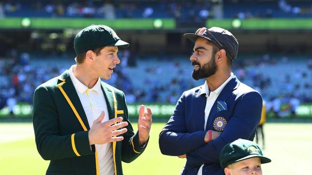 Australia captain Tim Paine in conversation with India captain Virat Kohli. File photo.(AP) Australia captain Tim Paine in conversation with India captain Virat Kohli. File photo.(AP)