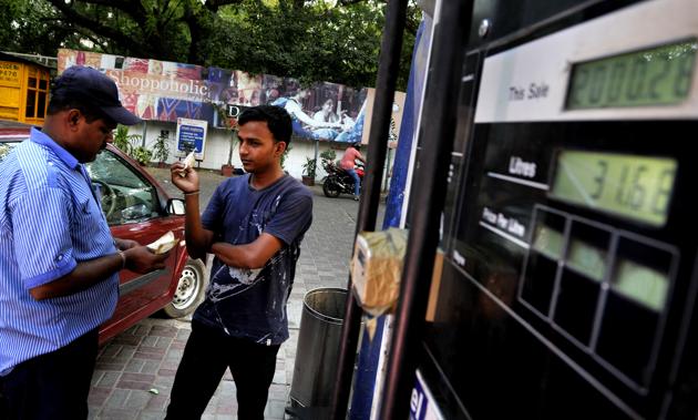 India’s overall petroleum products consumption, which had nosedived in last week of March and April this year, is now steadily getting to its pre-lockdown levels in June’20, according to a petroleum ministry statement.(Arijit Sen / Hindustan Times)