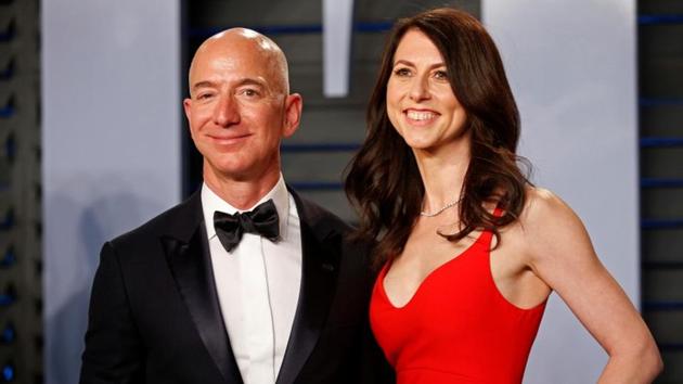 Amazon CEO Jeff Bezos and ex-wife MacKenzie Bezos.(Reuters File Photo)