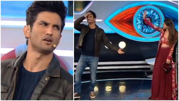 Sushant Singh Rajput visited Bigg Boss sets with Sara Ali Khan.