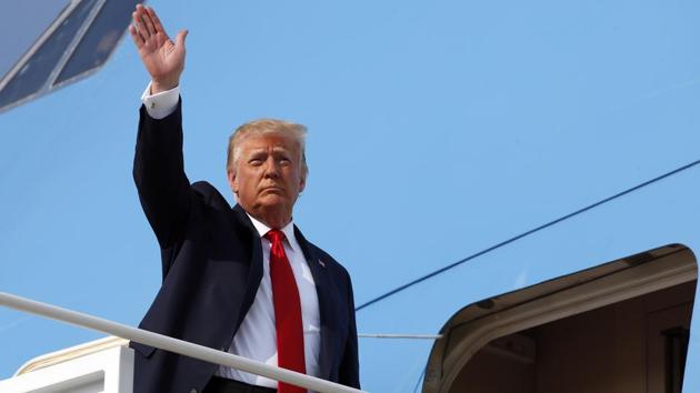 The president was to preside over a fireworks display at an event expected to draw thousands, even as coronavirus cases spike across the country. (AP) The president was to preside over a fireworks display at an event expected to draw thousands, even as coronavirus cases spike across the country. (AP)