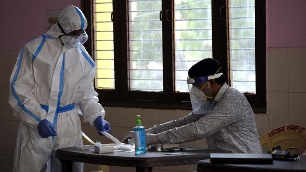 So far, under the rapid antigen test initiative, district administrations have covered around between 60% and 70% of the containment zones in their jurisdictions, with over 150,000 people tested till Friday. (Parveen Kumar/HT Photo) So far, under the rapid antigen test initiative, district administrations have covered around between 60% and 70% of the containment zones in their jurisdictions, with over 150,000 people tested till Friday. (Parveen Kumar/HT Photo)