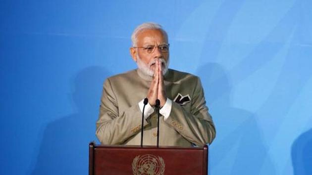 Prime Minister Narendra Modi on Saturday urged India’s IT workforce to take part in an innovation challenge to “code for an Aatmanirbhar Bharat”. (AP) Prime Minister Narendra Modi on Saturday urged India’s IT workforce to take part in an innovation challenge to “code for an Aatmanirbhar Bharat”. (AP)
