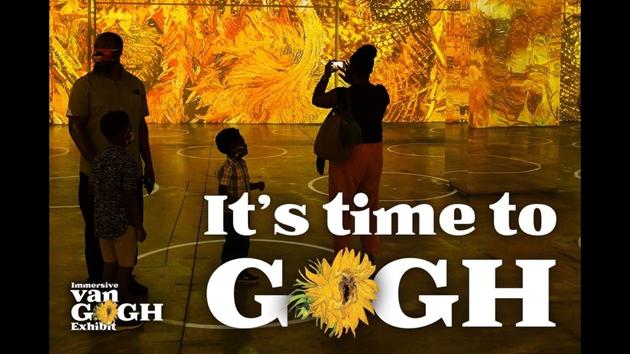 As Canada’s largest city gradually comes out of lockdown, the exhibit began this week with two viewing areas in a huge Toronto warehouse.(Immersive Van Gogh/Facebook) As Canada’s largest city gradually comes out of lockdown, the exhibit began this week with two viewing areas in a huge Toronto warehouse.(Immersive Van Gogh/Facebook)