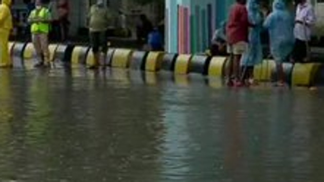 On Saturday, water-logging and traffic jams were reported from some areas in Mumbai (ANI/Twitter) On Saturday, water-logging and traffic jams were reported from some areas in Mumbai (ANI/Twitter)